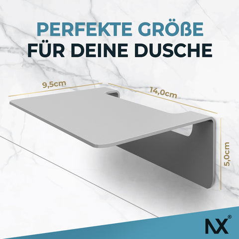 NX® Badablage ohne Bohren aus Edelstahl - 14cm