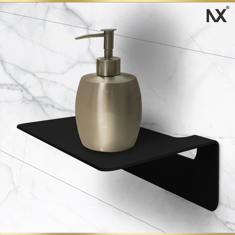 NX® Badablage ohne Bohren aus Edelstahl - Schwarz 14cm