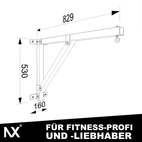 NX® Boxsackhalterung - Wandhalterung, Aufhängung für Boxsack bis 180 KG